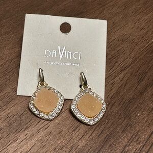DaVinci Gold and Silver Crystal Earrings